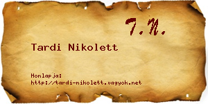 Tardi Nikolett névjegykártya