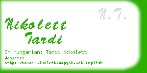 nikolett tardi business card